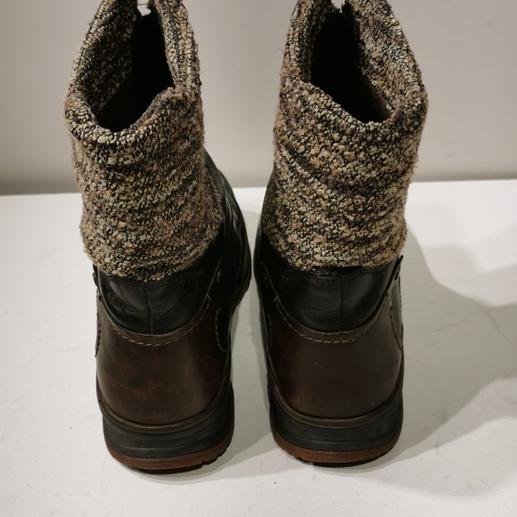 Merrell Dry Black Leather 200 Gram Insulated Winter Boots Women's Sz 9 Front Zip - Picture 5 of 10